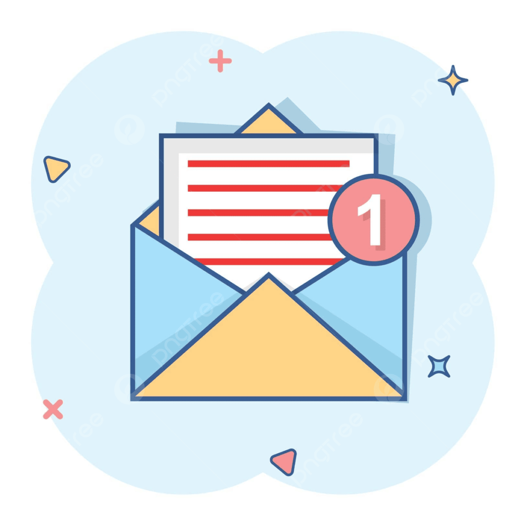 Ilustração: e-mail chegando na caixa de entrada
