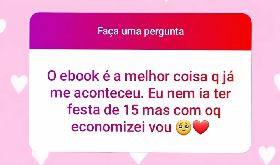 Depoimento story Instagram: mãe de debutante