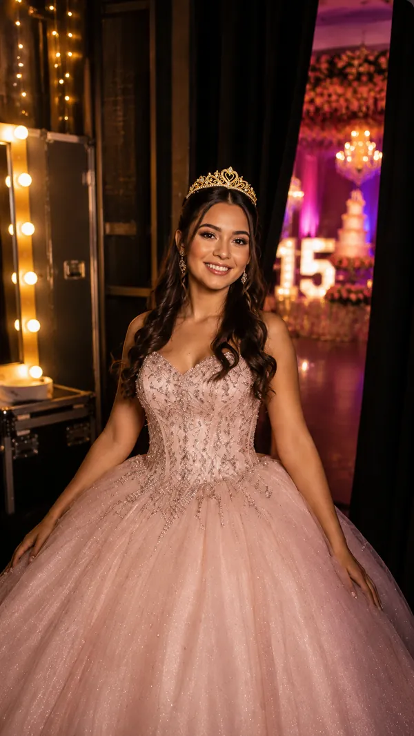 Foto da debutante na festa de 15