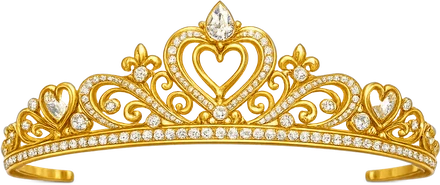 Coroa dourada de debutante (PNG fundo transparente)
